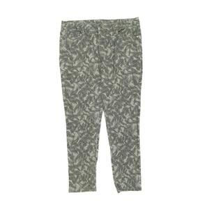 Faded Glory Leaf Pattern Skinny Women's size 16‎ Gray Denim jeans